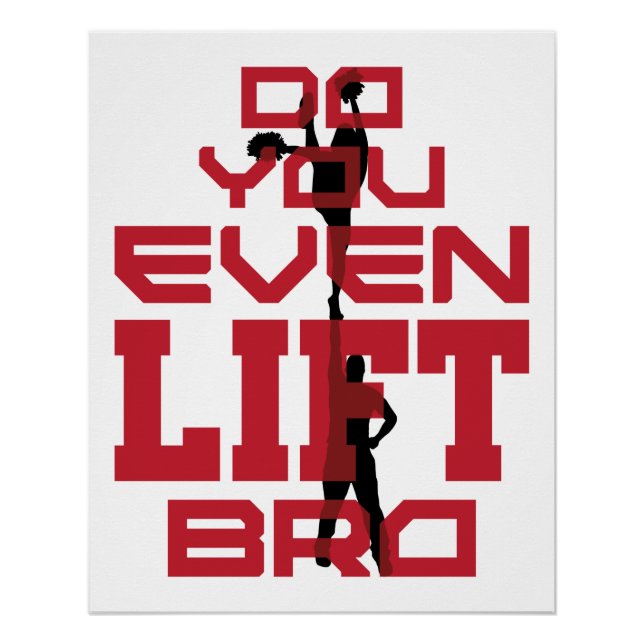 Poster Hommes Cheerled Drôle Est-Ce Que Vous Soulevez Mêm (Devant)