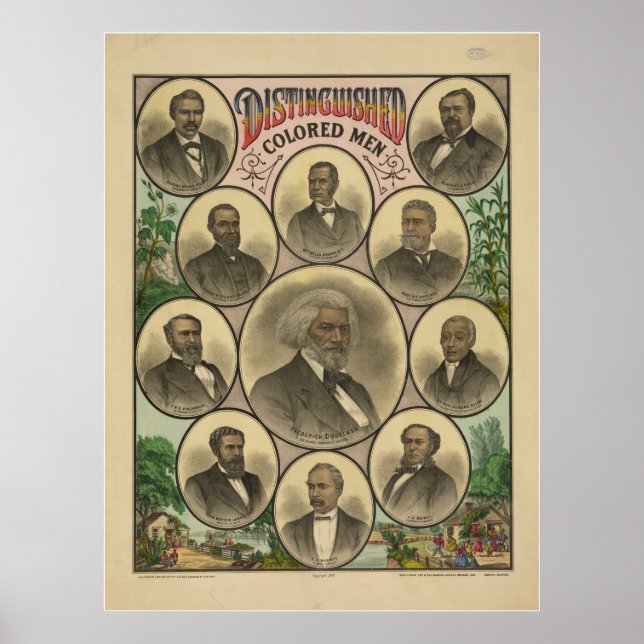 Poster Hommes de couleurs distingués Frederick Douglass (Devant)
