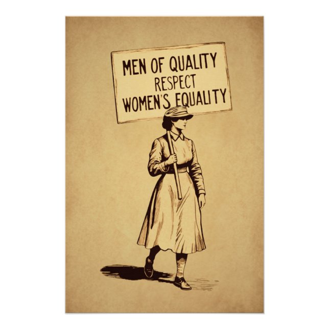 Poster Hommes de qualité Respect de l'égalité des femmes (Devant)