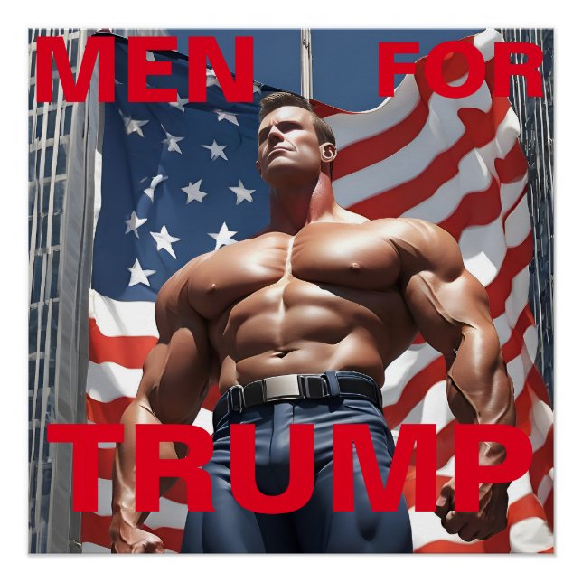 POSTER HOMMES POUR TRUMP (Devant)