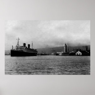 Poster Honolulu, Hawaii - Vue d'Honolulu