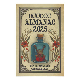 Poster Hoodoo Almanac 2025 Couverture Art Glossy