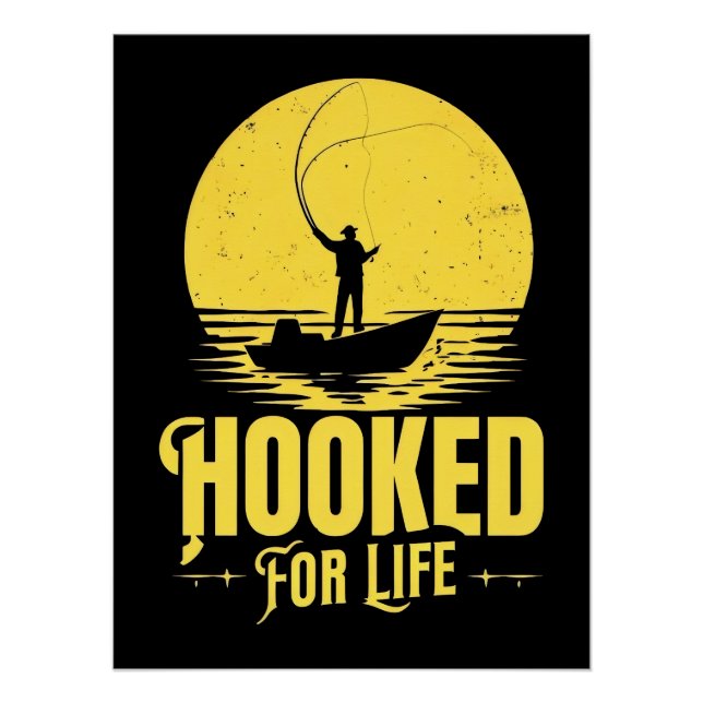 Poster Hooked for Life. (Devant)