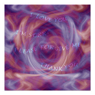 Poster Ho'oponopono Purple Smoke