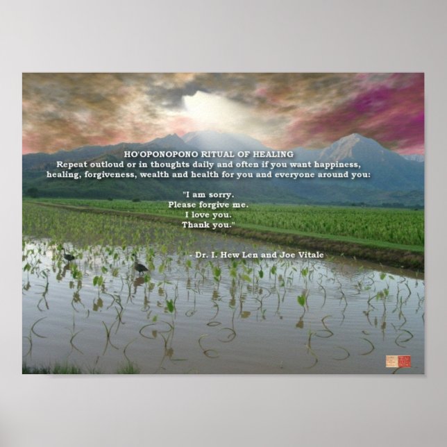 Poster Ho'oponopono Rituel de guérison (Devant)