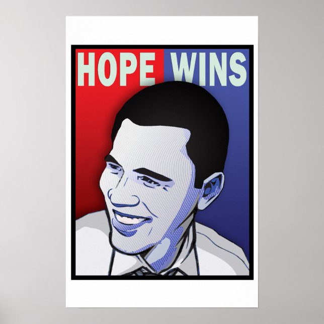 Poster Hope Won ! - Barack Obama Président des Etats-Unis (Devant)