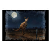 Hopping Kangaroo & Pleine lune