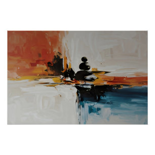 Poster Horizon chromatique : Symphonie des contrastes