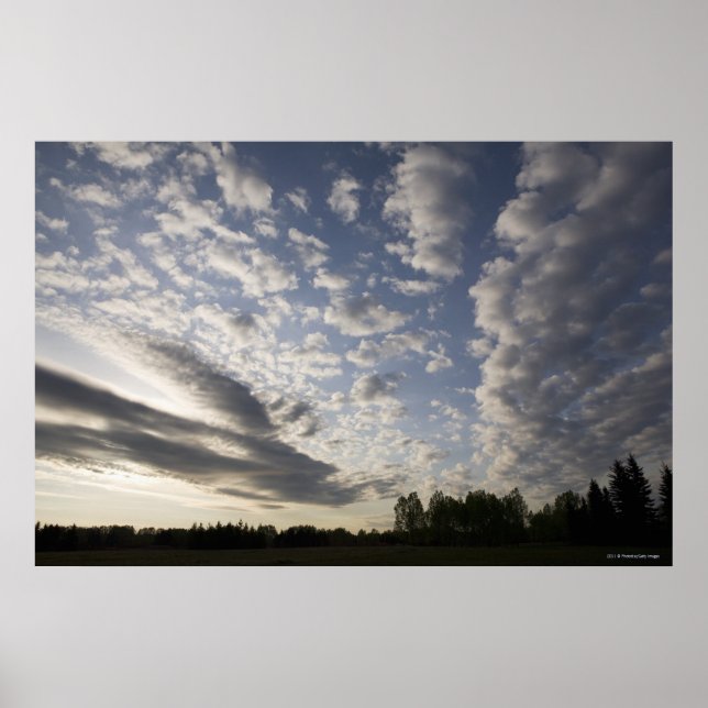 Poster Horizon Sky View with Clouds (Devant)