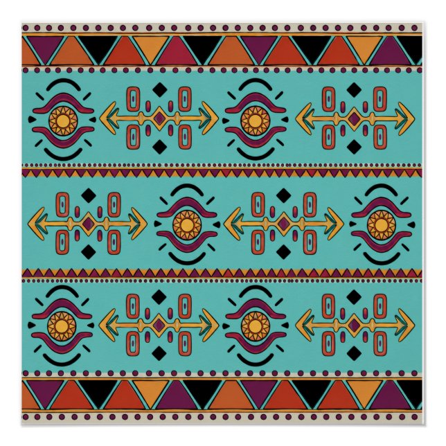 Poster Horizon Turquoise  (Devant)