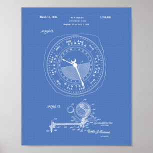 Poster Horloge astronomique 1922 Plan directeur de l'art