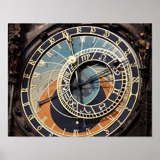 Poster Horloge Astronomique À Praque (Devant)