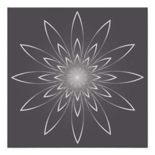 Poster horloge quartz fumée