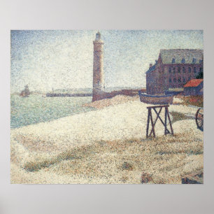 Poster Hospice et phare, Honfleur de Georges Seurat