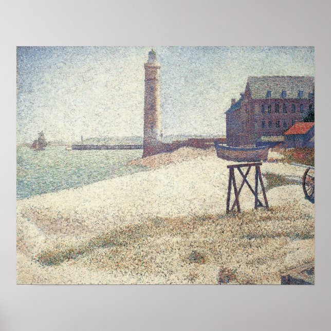 Poster Hospice et phare, Honfleur par Georges Seurat (Devant)