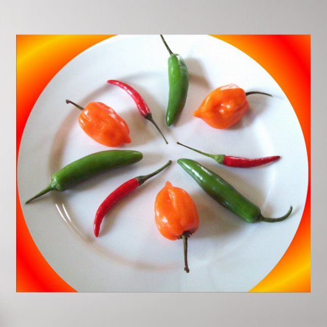 Poster Hot Peppers 3 (Devant)