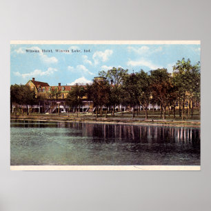 Poster Hôtel de l'Indiana Winona de lac Winona