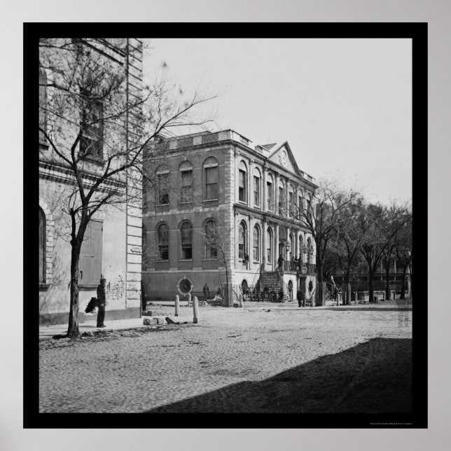Poster Hôtel de ville de Charleston, SC 1865 (Devant)