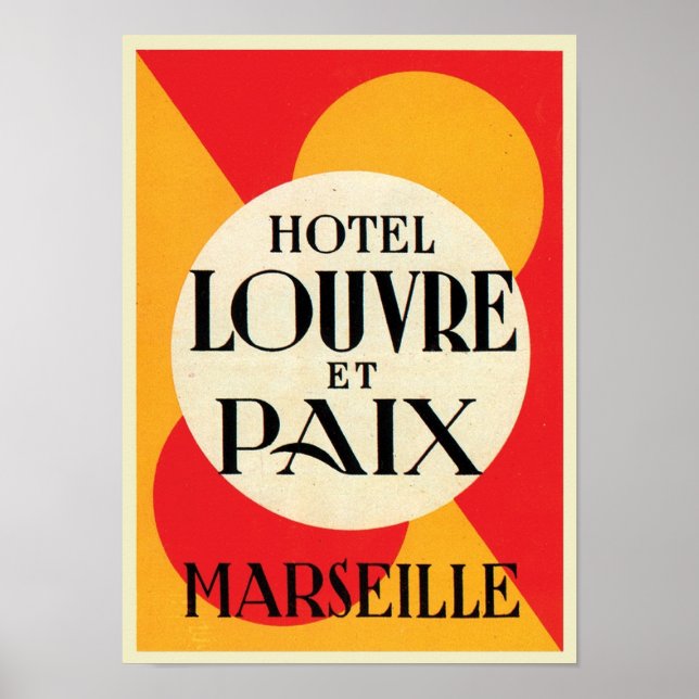 Poster Hotel Louvre et Paix Marseille (Devant)