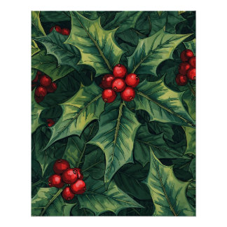 Poster Houx de Noël