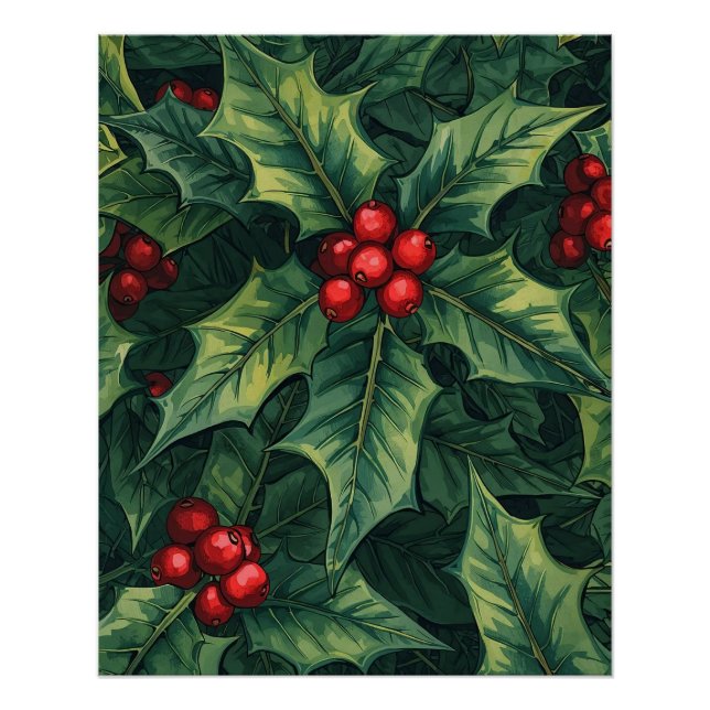 Poster Houx de Noël (Devant)