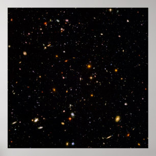 Poster Hubble Ultra Deep Field Vue de 10 000 Galaxies