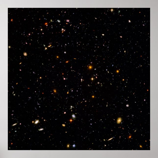 Poster Hubble Ultra Deep Field Vue de 10 000 Galaxies (Devant)