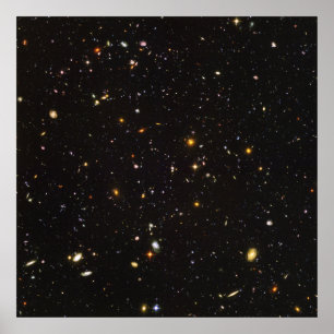 Poster Hubble Ultra Deep Field Vue de 10 000 Galaxies