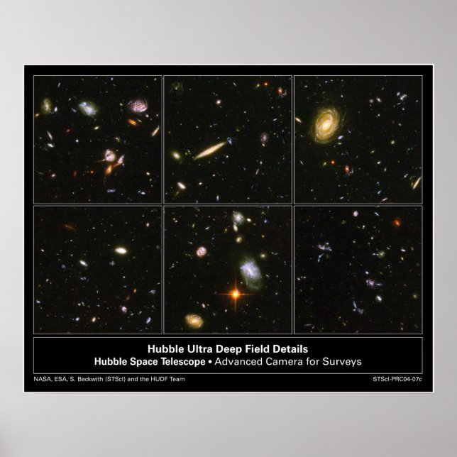 Poster HubbleUltraDeepFieldDetails-2004-07c (Devant)