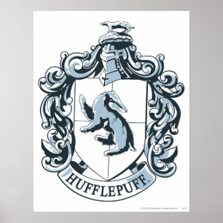 Poster Hufflepuff Crest Blue