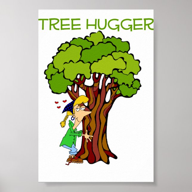 Poster Hugger d'arbre - Fille (Devant)