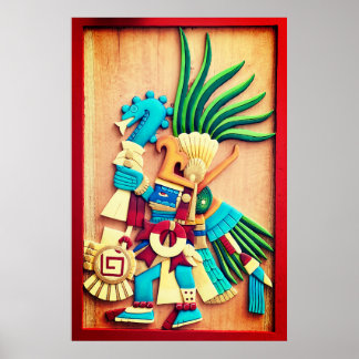 Poster Huiztilopochtli Culture Mexica