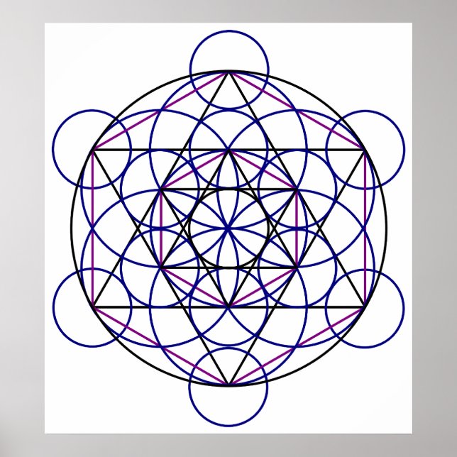 Poster Human Merkaba Energy Field de nos 7 chakras (Devant)