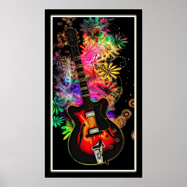 Poster Humeurs guitares (Devant)