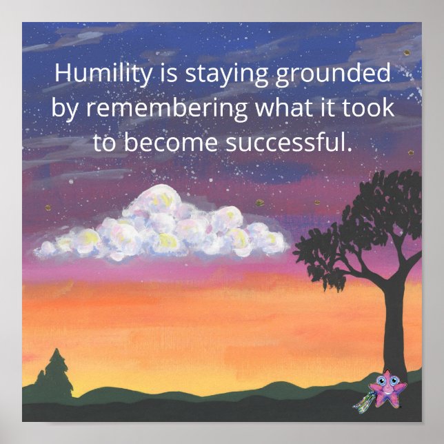 Poster - Humility Quote, Little Shot, Semi-Gloss (Devant)
