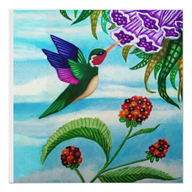 Poster Hummingbird Skys (Devant)
