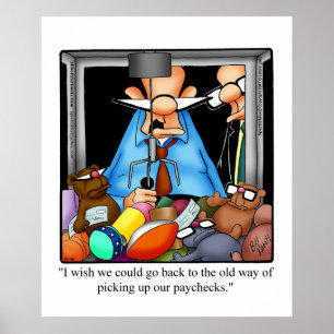 Poster humoristique du bureau d'affaires amusant