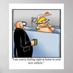 Poster humoristique du bureau d'affaires amusant