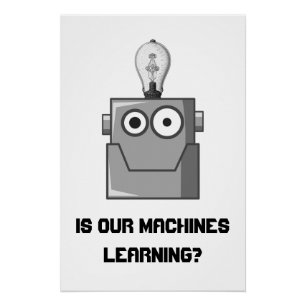 Poster Humour de la technologie d'apprentissage automatiq