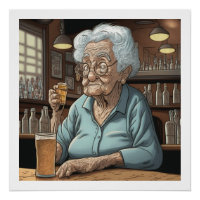 Humour du vieillissement |l Vielle Lady Boire Bièr