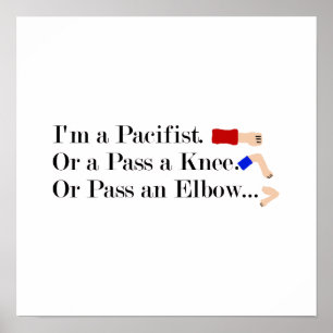 Poster Humour pacifiste mixed martial art