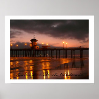 Poster Huntington Beach Pier Californie USA