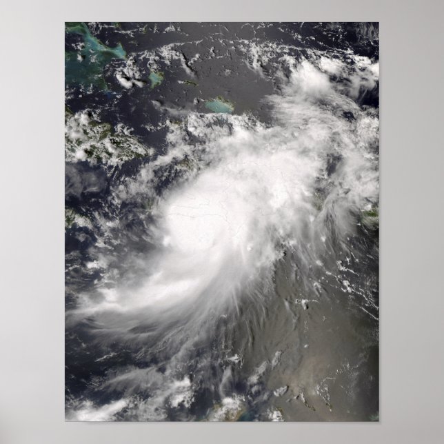 Poster Hurricane Gustav over Hispaniola (Devant)