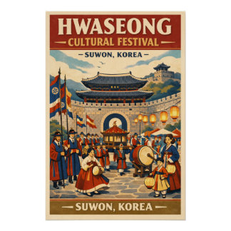 Poster Hwaseong Cultural Festival in Korean travel