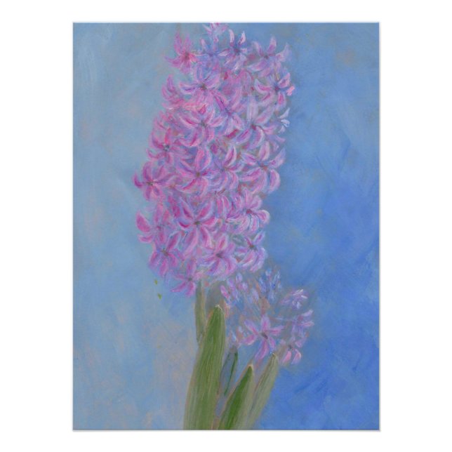 Poster Hyacinthe rose Lilac (Devant)