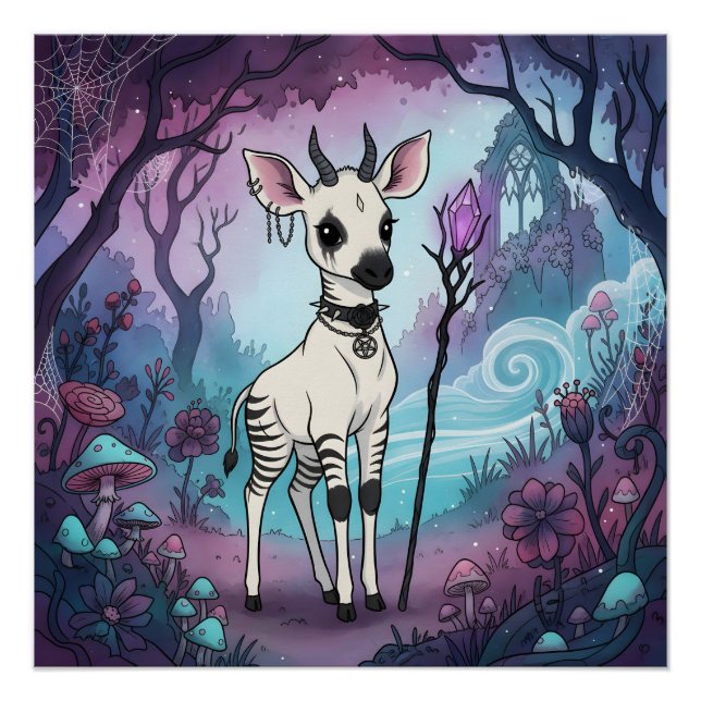 Poster Hybride de forêt mystique (Devant)