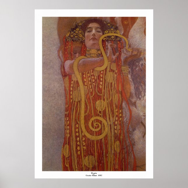Poster Hygeia by Gustav Klimt (Devant)