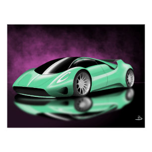 Poster Hypercar concept voiture