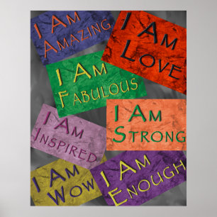 Poster I Am Affirmations