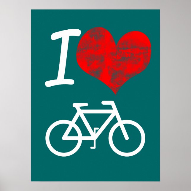 Poster I Heart Bike (Devant)